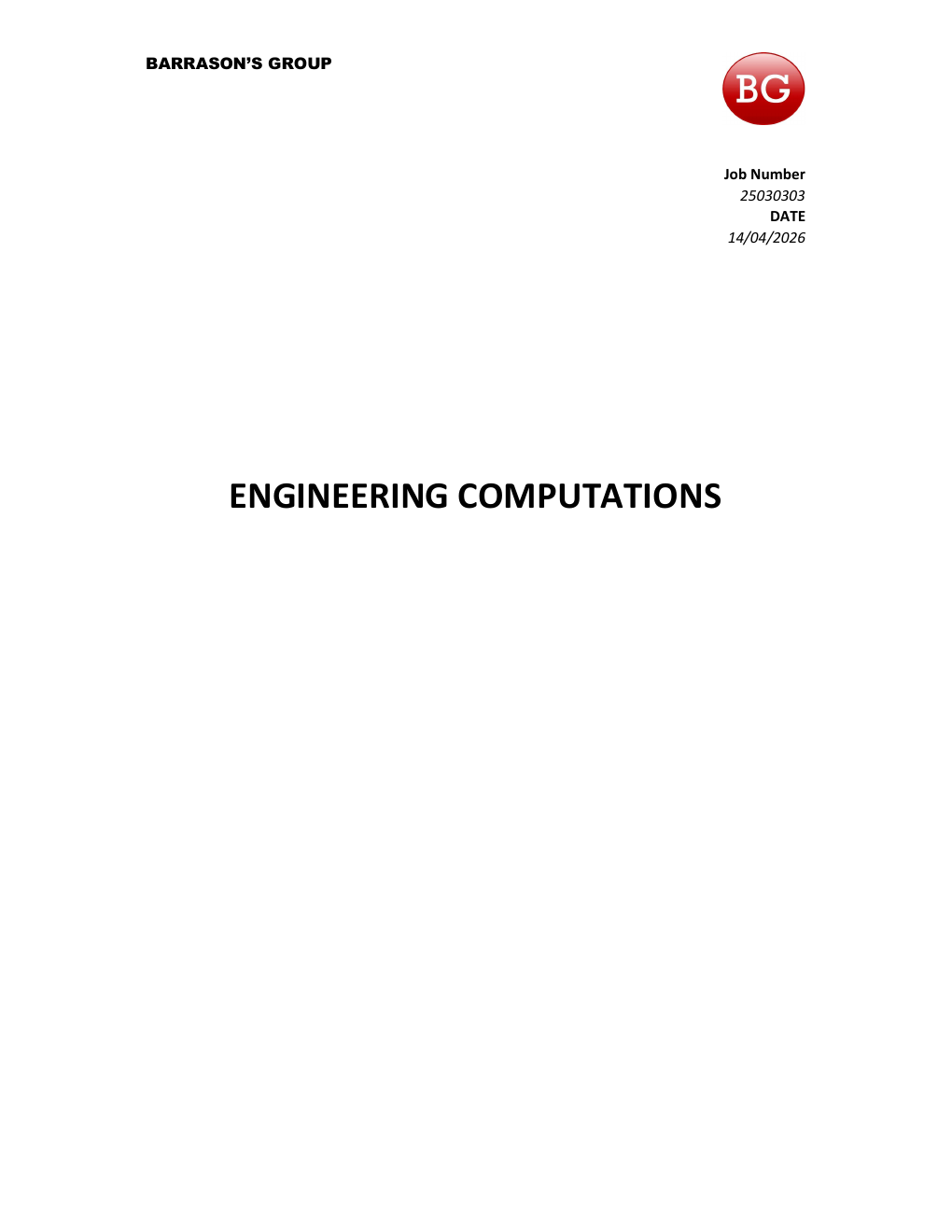 First page preview of Barrason’s engineering computations · Rev B