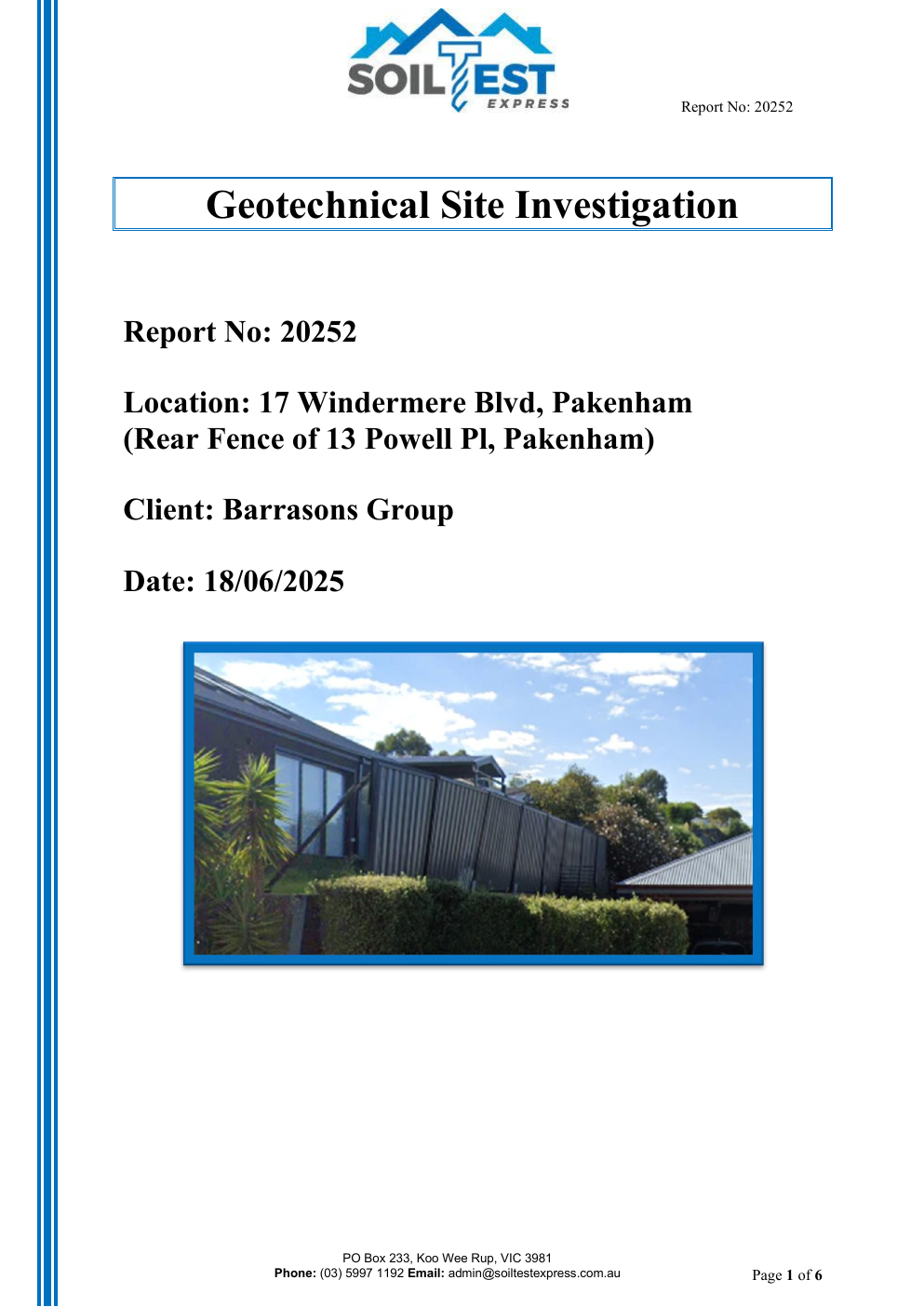 First page preview of Soil Test Express · RN-20252